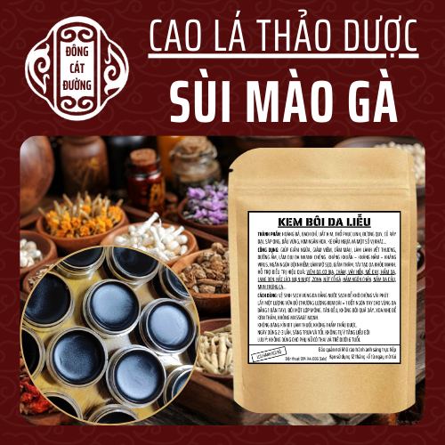 KEM BÔI DA LIỄU ĐÔNG Y - SỦI MÀO GÀ, GIANG MAI, LẬU, HERPES, THỦY ĐẬU, VIÊM RĂNG LỢI, ZONA - HŨ 15g