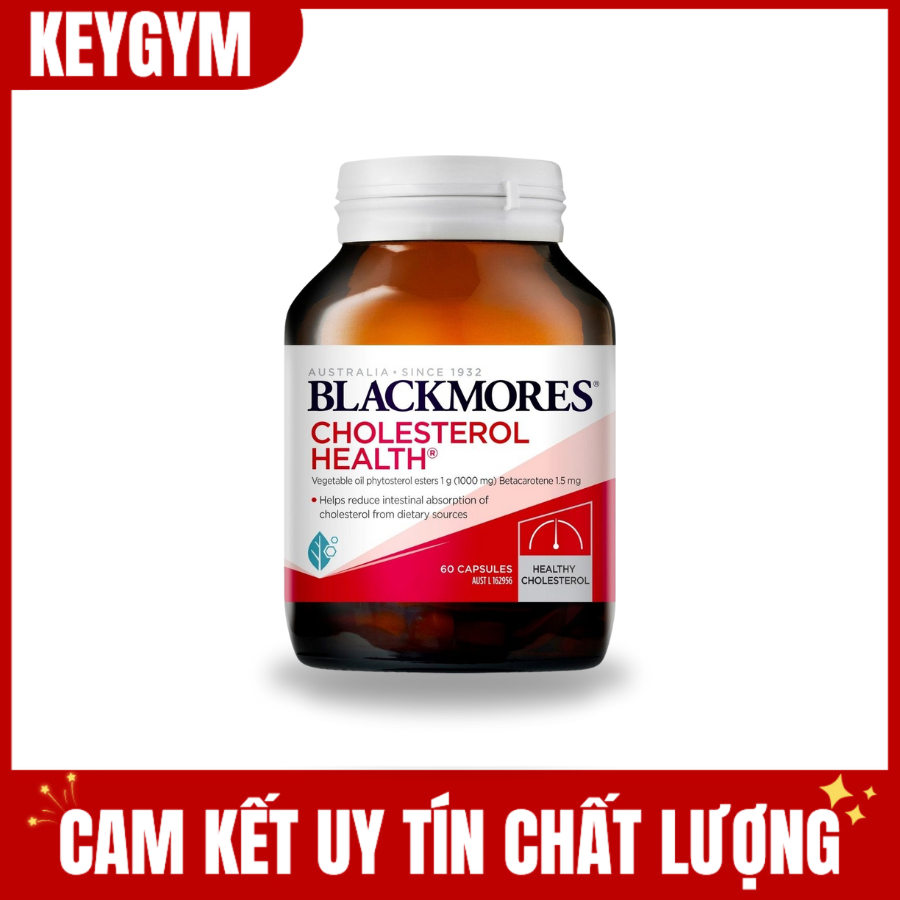 [BLACKMORES] Viên Uống Hỗ Trợ Giảm Cholesterol Ngăn Ngừa Các Triệu Chứng Tim Mạch Blackmores Cholesterol Health Lọ 60 Vi