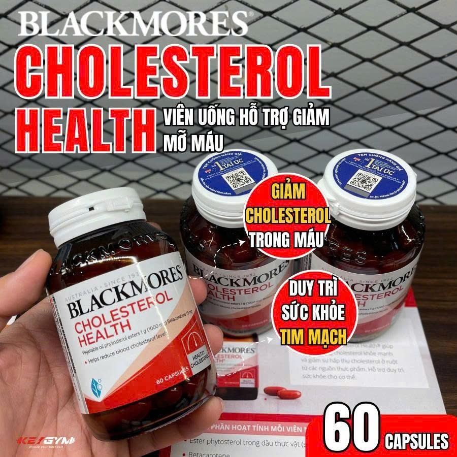 [BLACKMORES] Viên Uống Hỗ Trợ Giảm Cholesterol Ngăn Ngừa Các Triệu Chứng Tim Mạch Blackmores Cholesterol Health Lọ 60 Vi