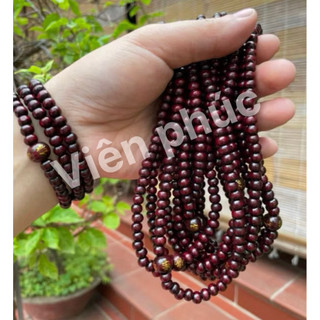 Vòng Tay Khảm Chữ Phật chuỗi 108 hạt 6mm Giá tại xưởng