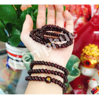 Vòng Tay Khảm Chữ Phật chuỗi 108 hạt 6mm Giá tại xưởng