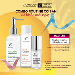 Combo Routine Cơ Bản - Da Khỏe Mỗi Ngày cùng bộ 3 sản phẩm Chamcos