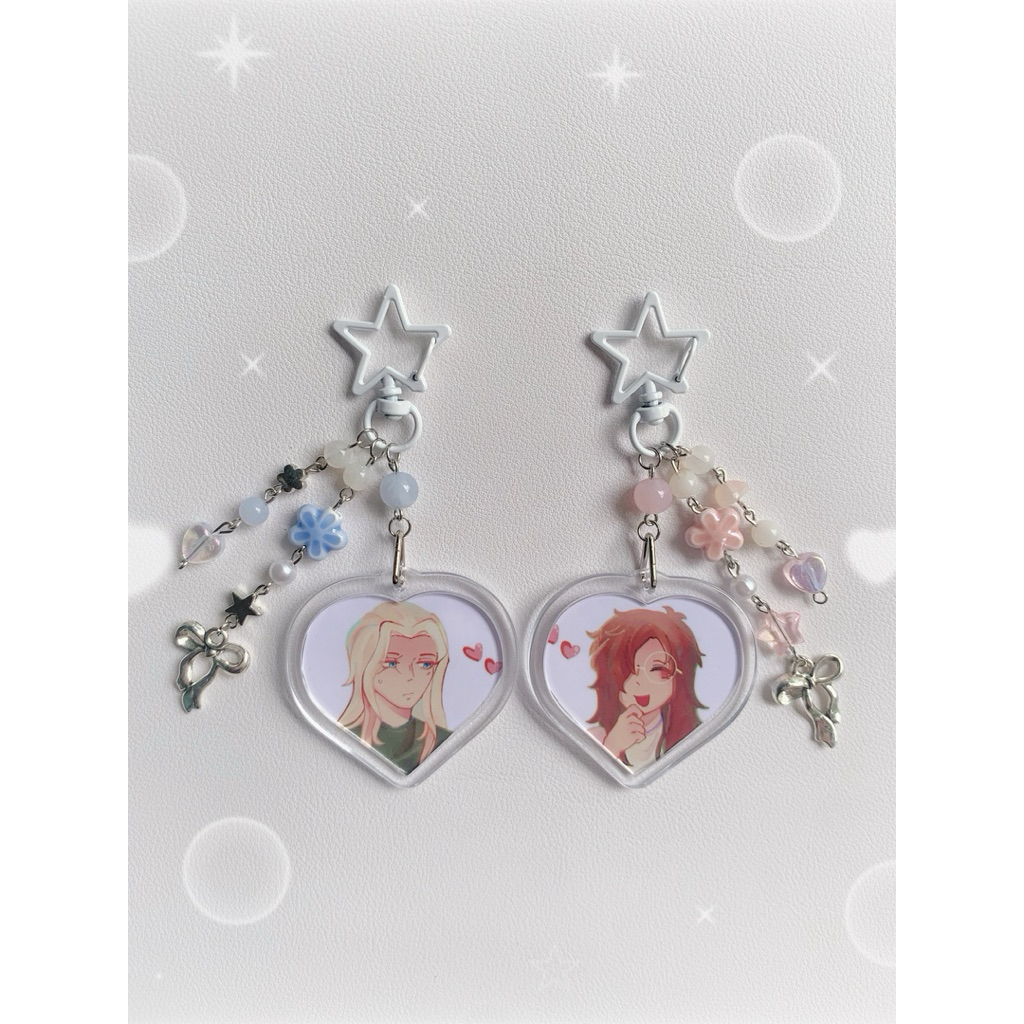 Móc khoá in ảnh theo yêu cầu phối charm | keychain | ktrynnk