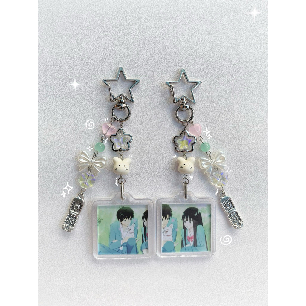 Móc khoá in ảnh theo yêu cầu phối charm | keychain | ktrynnk
