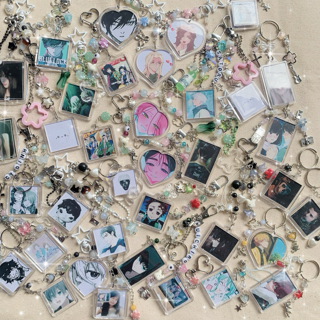 Móc khoá in ảnh theo yêu cầu phối charm | keychain | ktrynnk