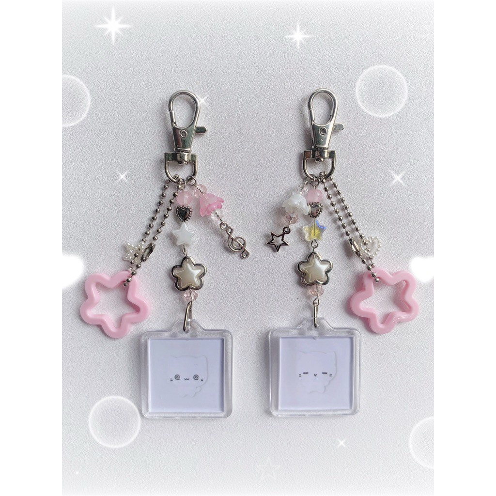Móc khoá in ảnh theo yêu cầu phối charm | keychain | ktrynnk