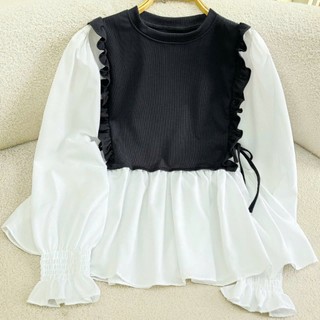 Set Bigsize Nữ Sơ Mi Dáng Baby Doll Bèo Xinh Ngọt Ngào Phối Quần Đùi Lưng Chun Co Giãn SET922 (SM40+Q500)