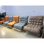 Ghế Bập Bênh Đôi 2 Người Da PU Khung Sắt Sơn Tĩnh Điện Ngả Lưng 5 Cấp Có Kê Chân Massage Tặng Giá Đỡ Điện Thoại — ảnh 4