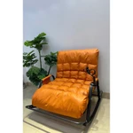 Ghế Bập Bênh Đôi 2 Người Da PU Khung Sắt Sơn Tĩnh Điện Ngả Lưng 5 Cấp Có Kê Chân Massage Tặng Giá Đỡ Điện Thoại — ảnh 6