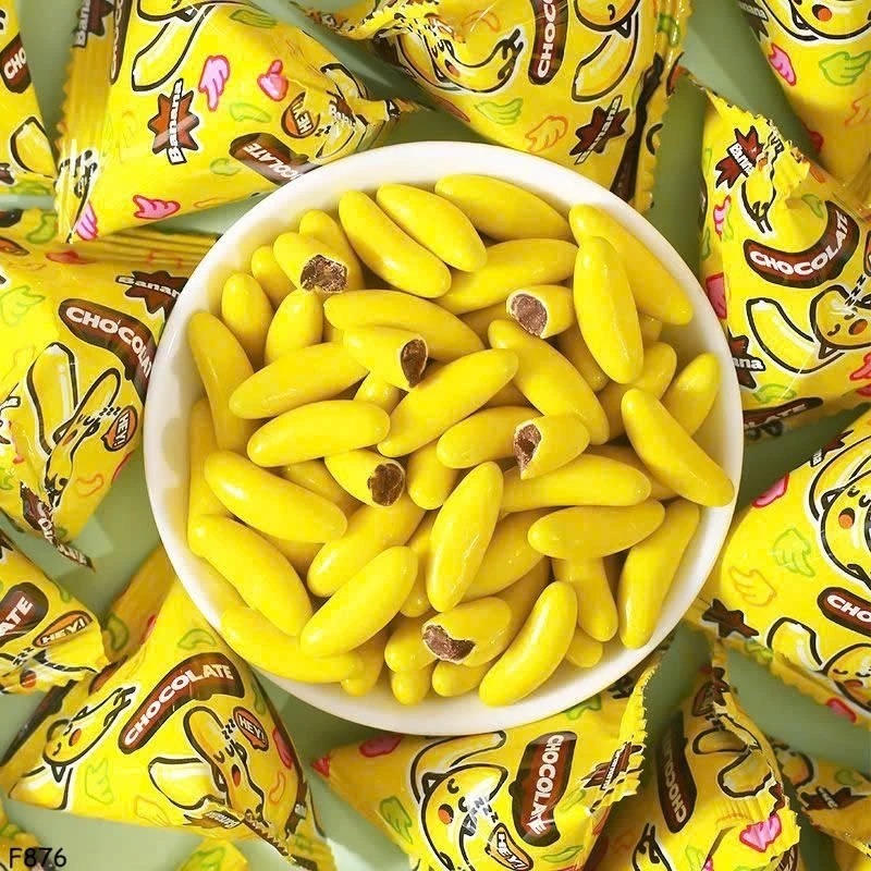 Socola Giòn Hình Quả Chuối Siêu Ngon - 200g-500g kẹo tết 2025 Hiền Anh Food