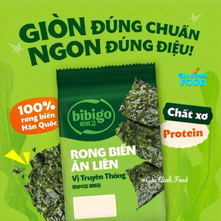 [Hàng mới] RONG biển ăn liền Bibigo vị truyền thống/ muối hồng/ BBQ