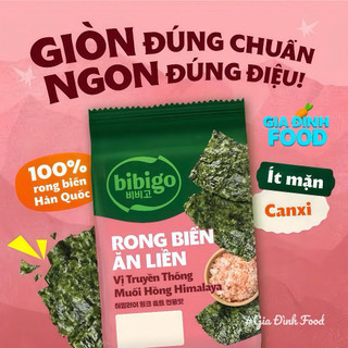 [Hàng mới] RONG biển ăn liền Bibigo vị truyền thống/ muối hồng/ BBQ