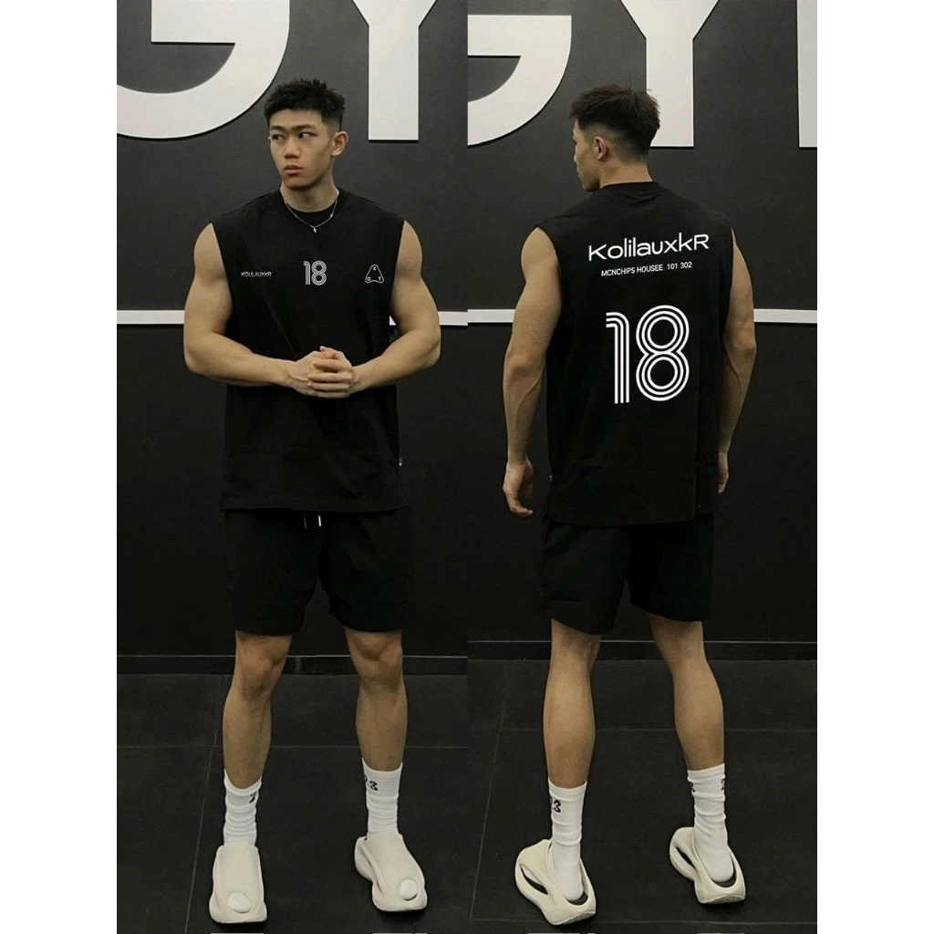 Áo thun Tanktop Cổ tròn 18 Localbrand ICVCVNI Unisex Cotton