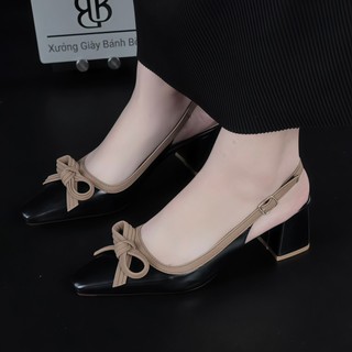 Giày Sandal gót nhọn cao 5P và 7P phù hợp đi chơi đi làm Giày Bánh Bèo mã Sandalnoxeply