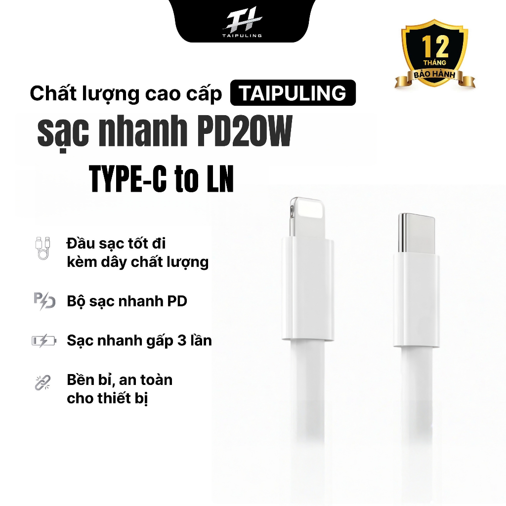 sạc nhanh PD20W Chíp  TypeC to L 1.5met,sạc nhanh  Phụ Kiện Sạc Điện Thoại phone PD20W