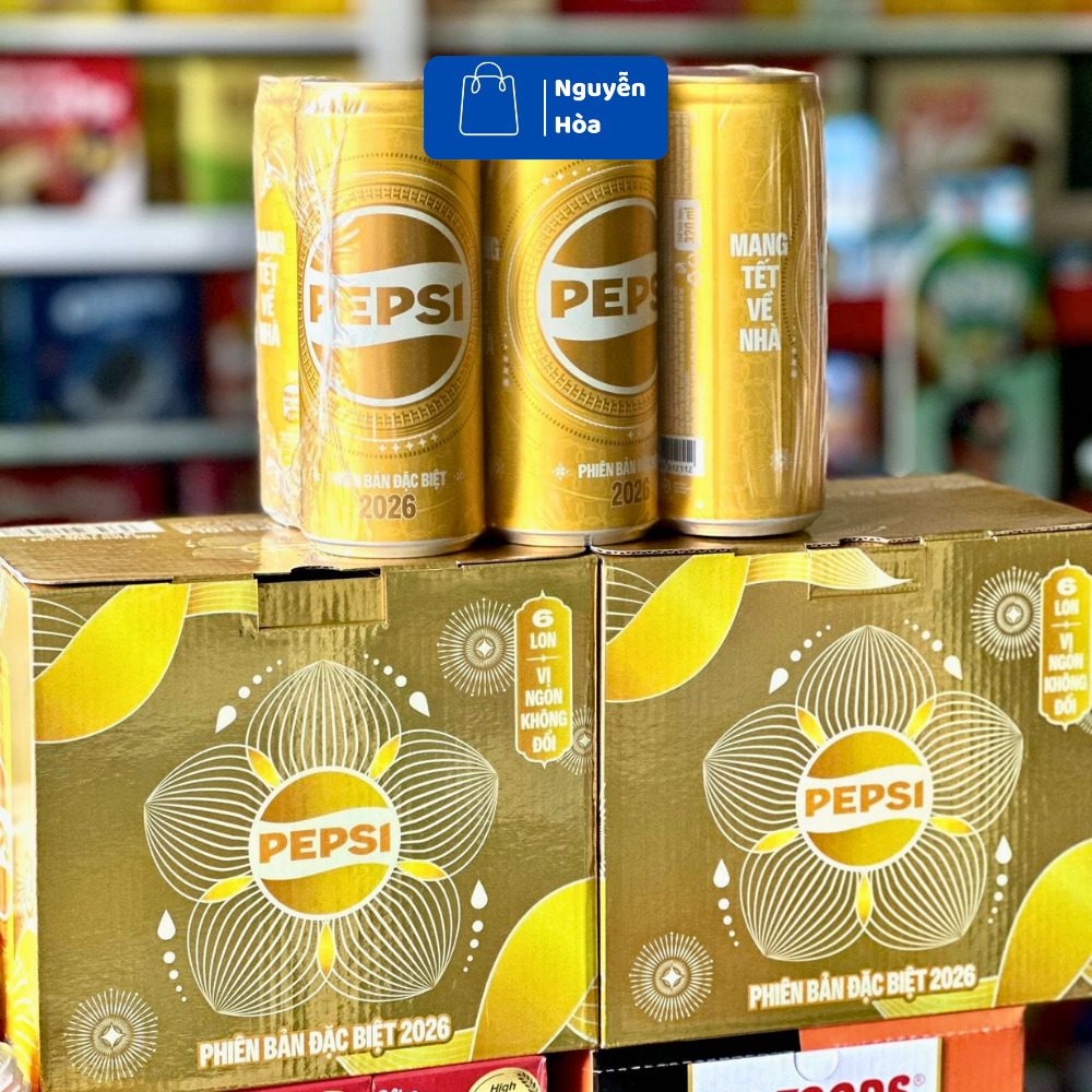 [PHIÊN BẢN GIỚI HẠN]Lốc 6 Lon Nước Ngọt Pepsi Vàng Gold Phiên Bản Tết ...