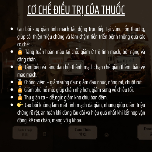 Cao bôi suy dãn tĩnh mạch - Đông Cát Đường - Bền thành mạch, giảm phù nề, tiêu ứ giảm sưng, hoạt huyết, tiêuviêm- Hũ 15g