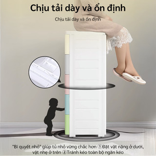Tủ Ngăn Kéo Nhựa PP Dành Cho Nhà Chiều Rộng Tầng Đồ Tùy Chỉnh Màu Xám & Macaron