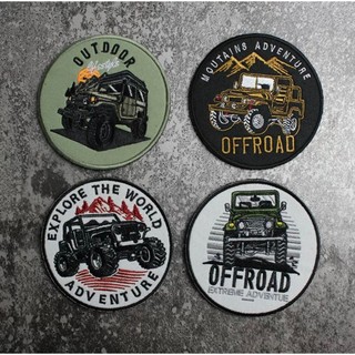 Patch xe địa hình Jeep_Off road_dã ngoại_phượt_dán quần áo _ba lô _tactical