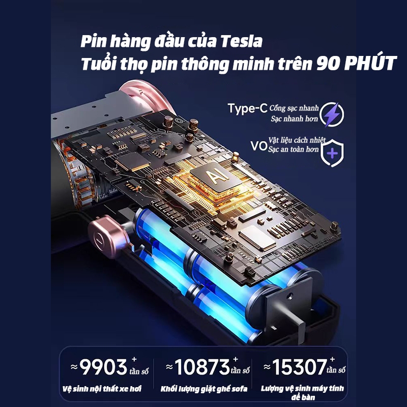 【Bảo hành 3 năm】 Máy hút bụi cầm tay 4 trong 1 | phù hợp với nhiều tình huống | thời lượng pin dài