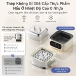 Simplus Nồi hấp điện inox  Nồi hấp 2 tầng Dung tích 11L Nấu lẩu và hầm 24 giờ hẹn trước 8 chế độ nấu sẵn DZEG004 — ảnh 4