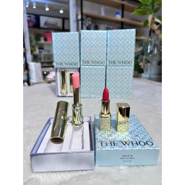 Set Son The History of Whoo Gongjinhyang: Mi Glow Lip Balm Special Set SPF 10