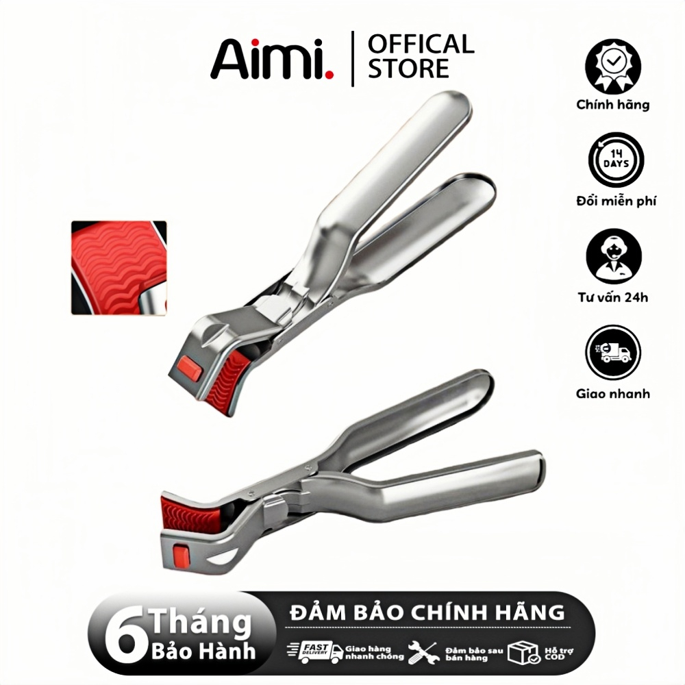 Kẹp chống bỏng bằng thép không gỉ, kẹp nhà bếp, chống trượt, chịu nhiệt cao, kẹp bát đĩa