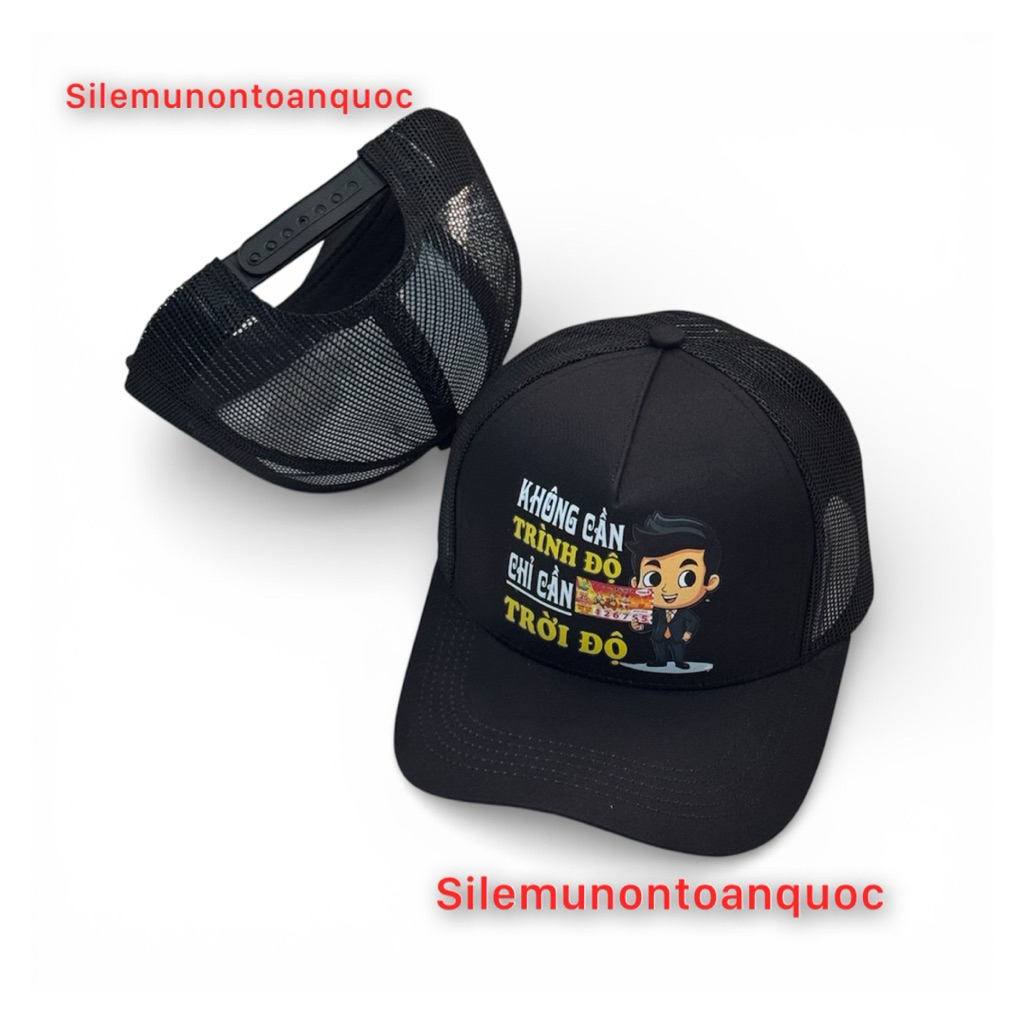 Mũ lưỡi trai in giàu nghèo có số - Nón kết from cứng phối lưới siêu đẹp