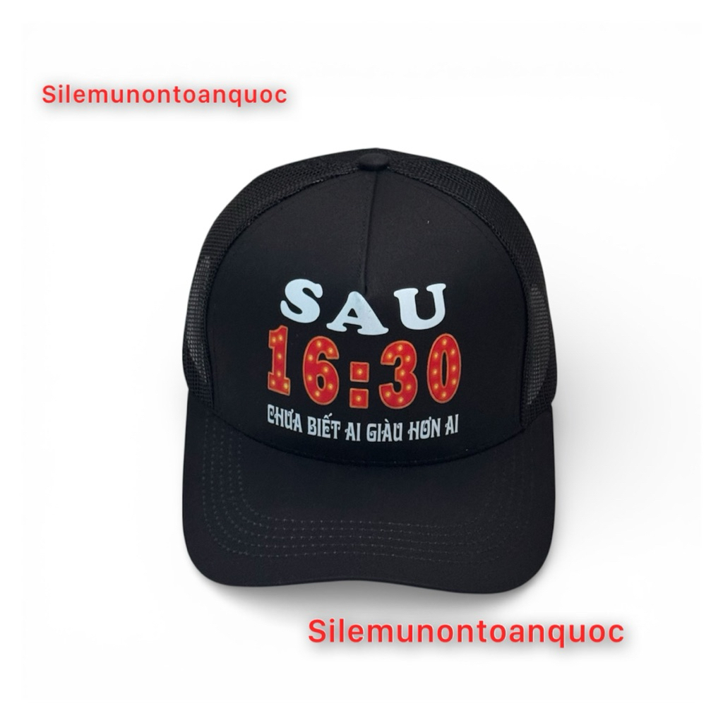 Mũ lưỡi trai in giàu nghèo có số - Nón kết from cứng phối lưới siêu đẹp