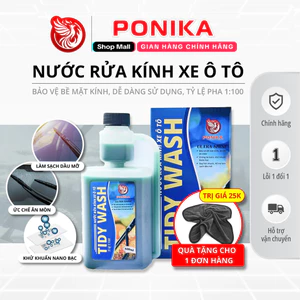 Nước Rửa Kính Xe Ô Tô Hàng Chính Hãng Tidy Wash - Loại Bỏ Bụi Bẩn - Cặn Carbon - Dầu Mỡ