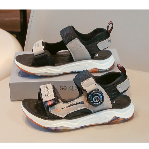 [M159] Sandal Bé Trai Quai Ngang Núm Vặn Thông Minh - Dép Quai Hậu Trẻ Em Siêu Nhẹ, Đế Êm Chống Trơn Trượt Phong Cách