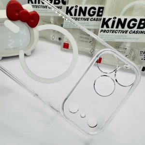 Ốp iPhone PC Nhựa Trong Suốt Có Bảo vệ Camera Hỗ Trợ Sạc Không Dây IPhone 12 đến 17 Pro Max KiNGBON