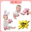 Lúc lắc cho bé sơ sinh - Set đồ chơi cầm tay: 2 thú bông lục lạc, mềm mại, kích thích thị&thính giác. Đồ chơi cho bé2th+