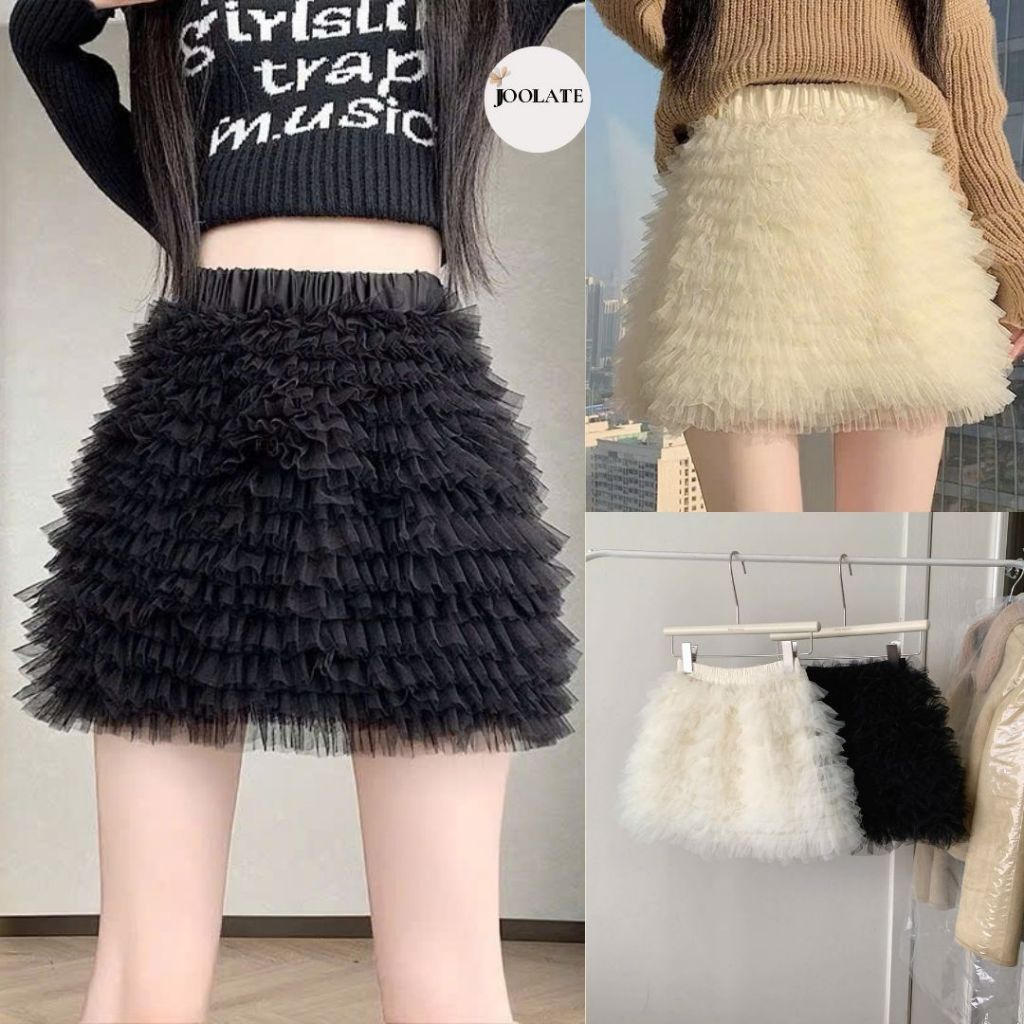 Chân Váy Voan Xếp Tầng Công Chúa – Váy Voan Tầng Bồng Bềnh Phong Cách Douyin Siêu Xinh Joolate 205 P0K4