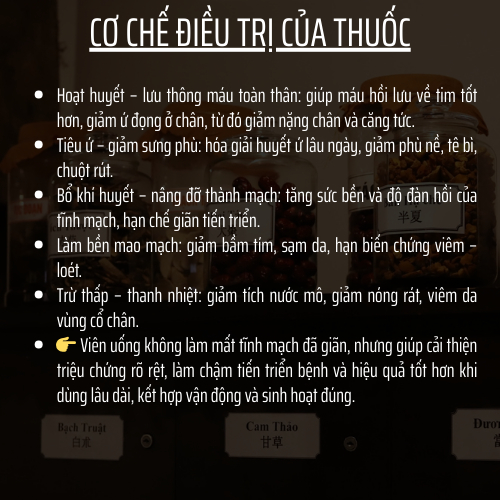 Đông y gia truyền Đông Cát - Hoàn tán suy dãn tĩnh mạch - Bền thành mạch, giảm phù nề, tiêu ứ giảm sưng, tiêuviêm - 500v