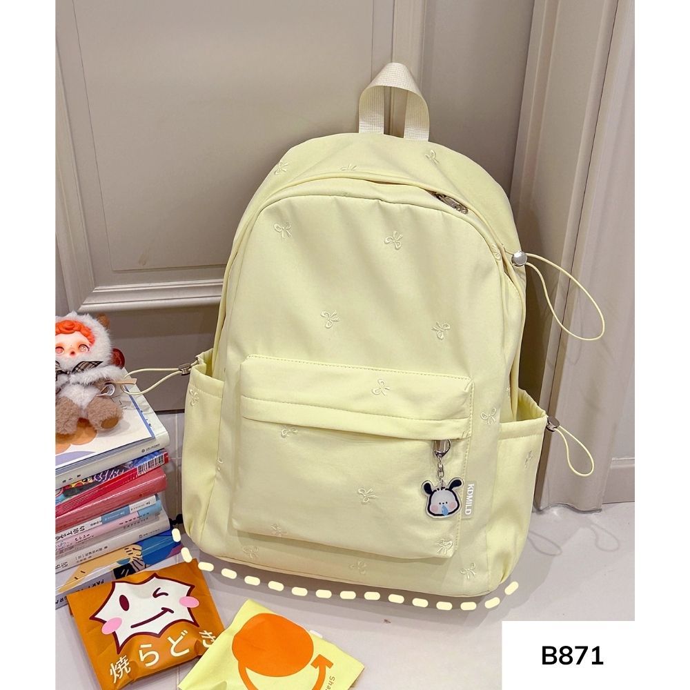 Balo đi học họa tiết nơ dễ thương thời trang phong cách Ulzzang cho học sinh các cấp B871 gagastore
