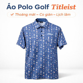 Áo Golf  icon xanh đậm Nam Cao Cấp | Thoáng Khí – Chuẩn Form Golfer – Thời Trang Sân Golf