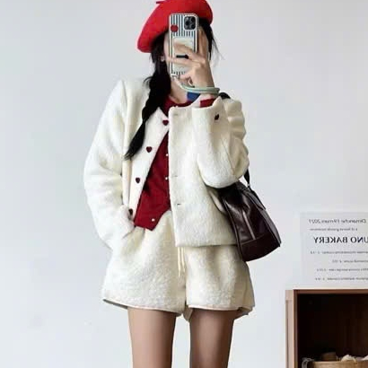 Quần Sooc Ống Rộng Lông Cừu Có Túi Hanni – Phong Cách Douyin Ulzzang, Mặc Nhà & Dạo Phố Siêu Xinh Joolate 311 P0K44