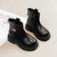 Bốt Bé Gái Cổ Ngắn Da Mềm Cao Cấp - Giày Boot Trẻ Em Phong Cách Hàn Quốc Khóa Kéo Sau Tiện Lợi (Size 26-37)