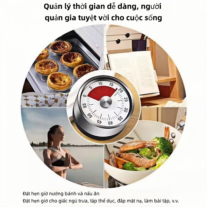 Hẹn giờ nhà bếp nấu ăn và nhiều trường hợp khác, quản lý thời gian hiệu quả đồng hồ hẹn giờ