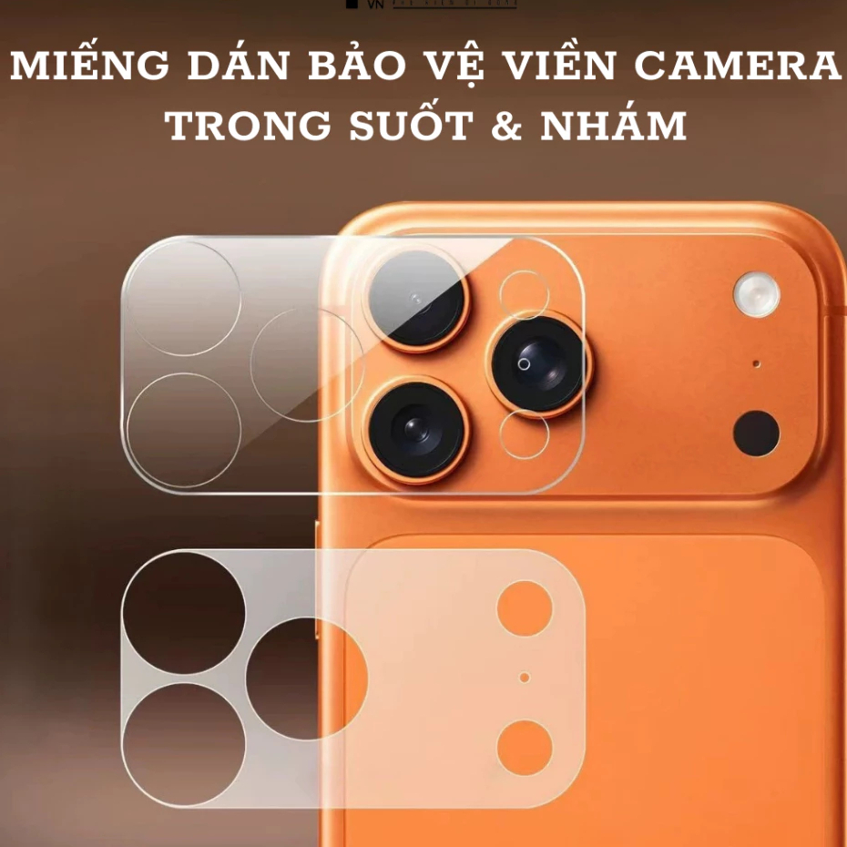 [ Combo 2 Miếng + Gạt Dán ] Miếng dán bảo vệ khung camera cho iPhone 12 Pro đến 17 Pro Max