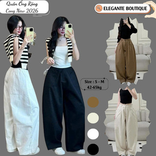 Quần Ống Cong  ELEGANTE Chất KAKI Loại 1 Siêu Dày Dặn,Siêu Tôn Dáng, Che Khuyết Điểm Đôi Chân Cực Tốt