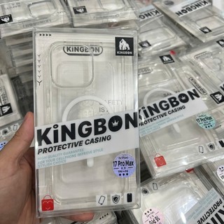 Ốp IPHONE KiNGBON LƯNG meka Cứng Viền Dẻo Trong Suốt Không ố màu đủ mã iPhone 12 Đến 17 Pro Max
