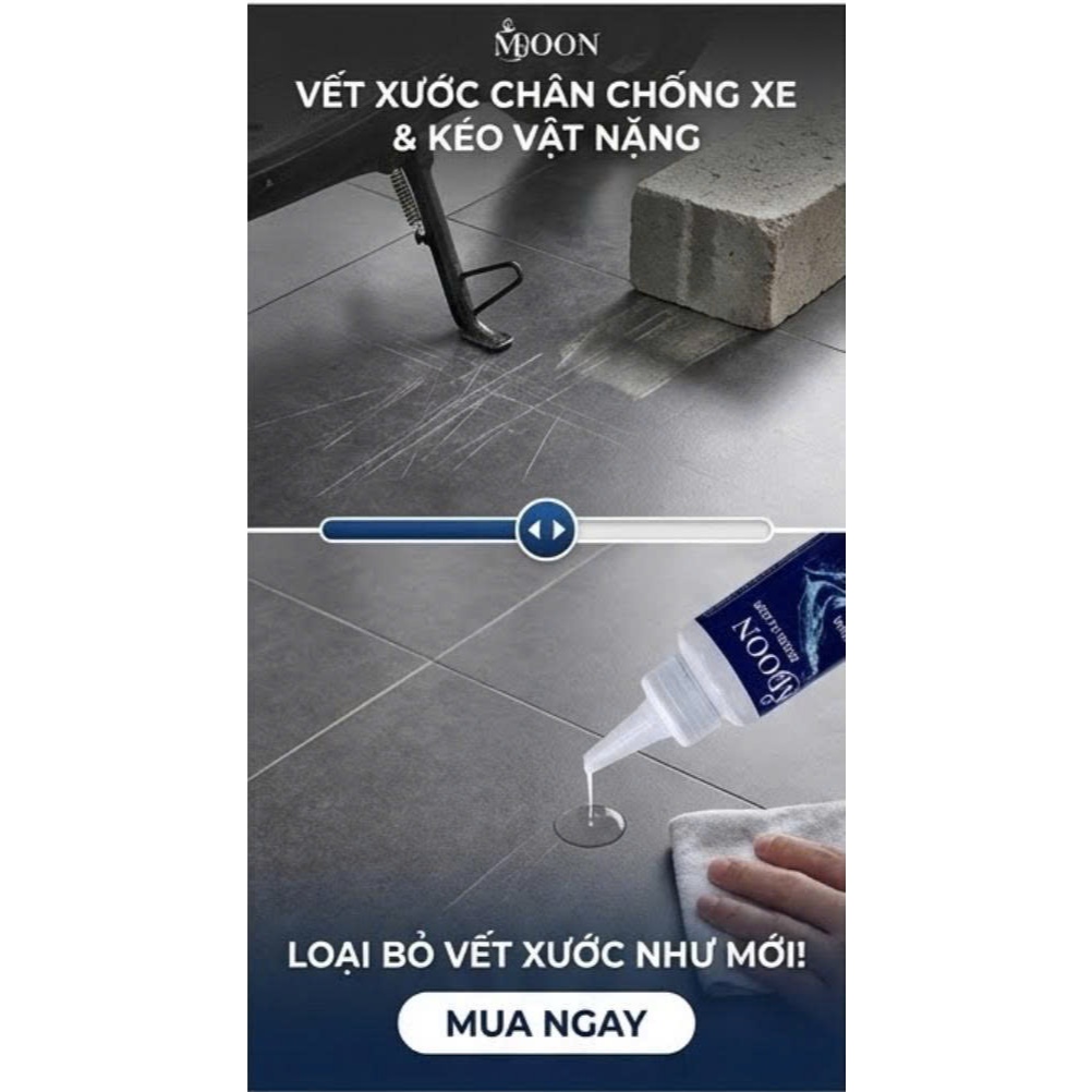 ( Combo 2 ) Xoá Vết Xước Đen Nền Gạch Moon 90ml Làm Giảm Trầy Xước Nền Gạch ( Không Bù Vết Xước Đã Âm Men