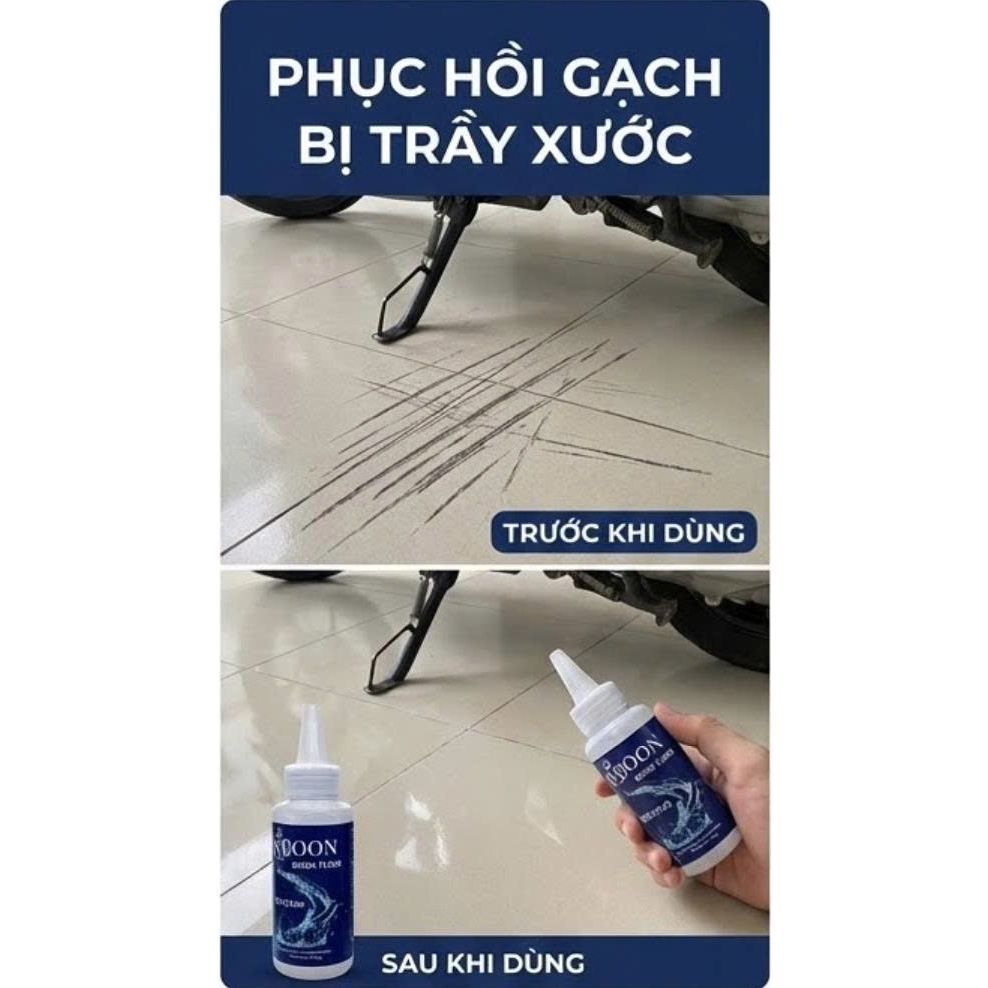 ( Combo 2 ) Xoá Vết Xước Đen Nền Gạch Moon 90ml Làm Giảm Trầy Xước Nền Gạch ( Không Bù Vết Xước Đã Âm Men
