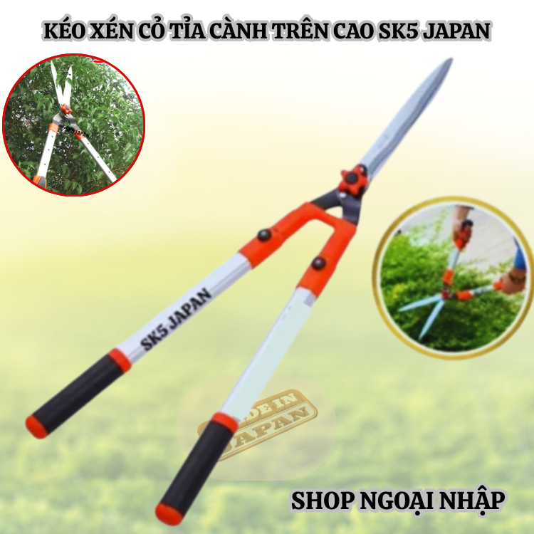 Kéo SK5 JAPAN chuyên xén cỏ tỉa cành cây trên cao tăng giãn dài 95cm