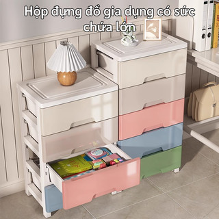 Tủ Ngăn Kéo Nhựa PP Dành Cho Nhà Chiều Rộng Tầng Đồ Tùy Chỉnh Màu Xám & Macaron