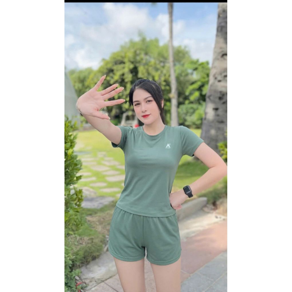 (Có túi quần) Bộ thể thao nữ tập gym yoga aerobic nữ áo cộc quần 2 lớp form chuẩn tôn chất liệu co dãn thoải mái