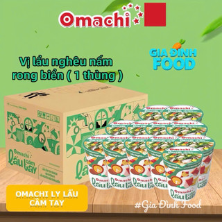[THÙNG x24 Ly] Mì Omachi trộn lẩu cầm tay hương vị lẩu tôm hùm phô mai ly x 81g