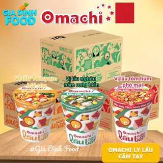 [THÙNG x24 Ly] Mì Omachi trộn lẩu cầm tay hương vị lẩu tôm hùm phô mai ly x 81g